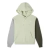 Sudadera con capucha y chevrón de estrellas bordadas, tallas asiáticas, «Olive»