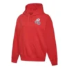 Sudadera con capucha y cordón con logo impreso, color rojo