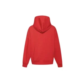 Sudadera con capucha y cordón con logo impreso, color rojo