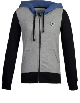Sudadera con capucha y cremallera completa Chuck Taylor All Star, tallas asiáticas, «Gris»