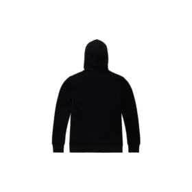 Sudadera con capucha y cremallera completa con diseño de estrellas y chevrones, tallas asiáticas, color «Negro»