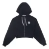 Sudadera con capucha y cremallera completa Retro Chuck, tallas asiáticas «Negro»