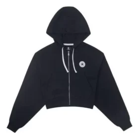 Sudadera con capucha y cremallera completa Retro Chuck, tallas asiáticas «Negro»