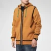 Sudadera con capucha y cremallera completa UTILITY, tallas asiáticas «Dark Soba Brown»
