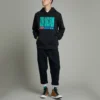 Sudadera con capucha y estampado de Equip Worldwide Tallas asiáticas «Negro»