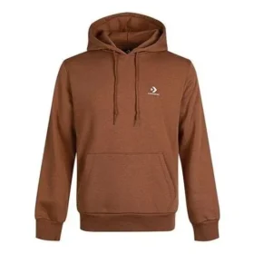 Sudadera con capucha y estampado de estrellas bordadas, tallas asiáticas, «Marrón»