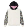 Sudadera con capucha y estampado de leopardo arcoíris Tallas asiáticas «Off White»