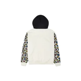 Sudadera con capucha y estampado de leopardo arcoíris Tallas asiáticas «Off White»