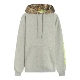 Sudadera con capucha y estampado en contraste, tallas asiáticas, «Gris»