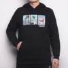 Sudadera con capucha y gráfico de cómic, tallas asiáticas «Negro»