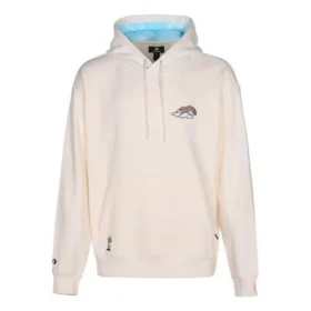 Sudadera con capucha y gráfico de nube arcoíris, tallas asiáticas «Egret»