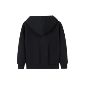 Sudadera con capucha y letras de dibujos animados, tallas asiáticas «Negro, blanco y rojo»