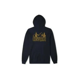 Sudadera con capucha y logo de montaña, tallas asiáticas «Negro»