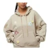 Sudadera con capucha y logo Flora, tallas asiáticas «Beige»