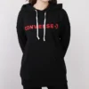 Sudadera con capucha y logo grande, tallas asiáticas, «Negro»