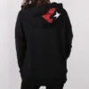 Sudadera con capucha y logo grande, tallas asiáticas, «Negro»