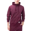 Sudadera con capucha y media cremallera, tallas asiáticas «Rojo»
