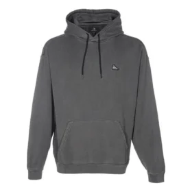 Sudadera con capucha y parche de zapatilla de corte holgado, tallas asiáticas «Negro gris» Sudadera con capucha y parche de zapatilla de corte holgado, tallas asiáticas «Negro gris»