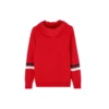 Sudadera con capucha y texto universitario, tallas asiáticas, «Rojo»