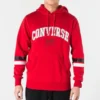Sudadera con capucha y texto universitario, tallas asiáticas, «Rojo»