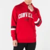 Sudadera con capucha y texto universitario, tallas asiáticas, «Rojo»