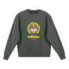 Sudadera con cuello redondo y estampado GOOD TIMES Tallas asiáticas «Verde oliva»