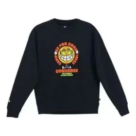 Sudadera con cuello redondo y gráfico GOOD TIMES Tallas asiáticas «Negro»