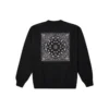 Sudadera con estampado de chevrones y paisley, tallas asiáticas, «Negro»
