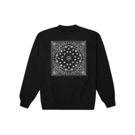 Sudadera con estampado de chevrones y paisley, tallas asiáticas, «Negro»