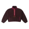 Sudadera con media cremallera Sherpa, tallas asiáticas «Eternal Earth Brown»