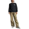 Sudadera de cuello redondo con estampado artístico de invierno Chuck Taylor All Star, tallas asiáticas, «Negro»