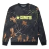 Sudadera de cuello redondo con estampado Realtree, tallas asiáticas «Negro»