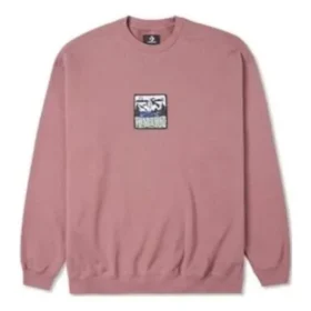 Sudadera de cuello redondo con gráfico Counter Climate, tallas asiáticas, «Rosa malva»