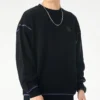 Sudadera de cuello redondo con gráfico Renew, tallas asiáticas, «Negro»