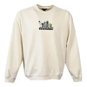 Sudadera de cuello redondo con gráfico Spring Up, tallas asiáticas «Egret»