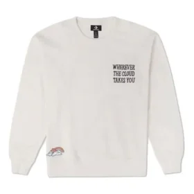Sudadera de cuello redondo con logo, tallas asiáticas, «Blanco»