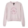Sudadera de cuello redondo con parche Chuck Taylor, tallas asiáticas «Pink»