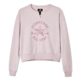 Sudadera de cuello redondo con parche Chuck Taylor, tallas asiáticas «Pink»