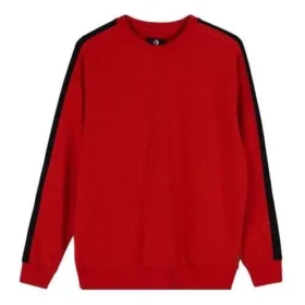 Sudadera de cuello redondo con ribetes Track Taping, tallas asiáticas «Red»
