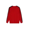 Sudadera de cuello redondo con ribetes Track Taping, tallas asiáticas «Red»