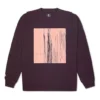 Sudadera de cuello redondo Converse Shapes Bubble unisex, tallas asiáticas, «Black Currant»
