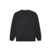 Sudadera de cuello redondo de felpa cepillada con estrella bordada y diseño en forma de V Go-To Tallas asiáticas «Negro»