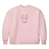 Sudadera de cuello redondo de sherpa Converse x Pokémon Jigglypuff, tallas asiáticas, «rosa»