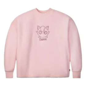 Sudadera de cuello redondo de sherpa Converse x Pokémon Jigglypuff, tallas asiáticas, «rosa»