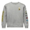 Sudadera de felpa Converse x Peanuts Tallas asiáticas «Gris vintage jaspeado»