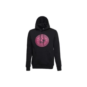 Sudadera negra de punto con logotipo grande en el pecho