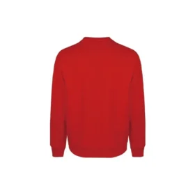 Sudadera unisex de cuello redondo con estampado de logotipo, color rojo