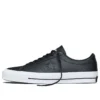 Zapatillas bajas de cuero One Star unisex Negro/Blanco