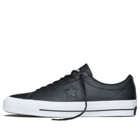 Zapatillas bajas de cuero One Star unisex Negro/Blanco