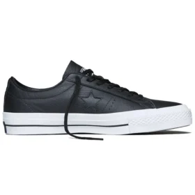 Zapatillas bajas de cuero One Star unisex Negro/Blanco